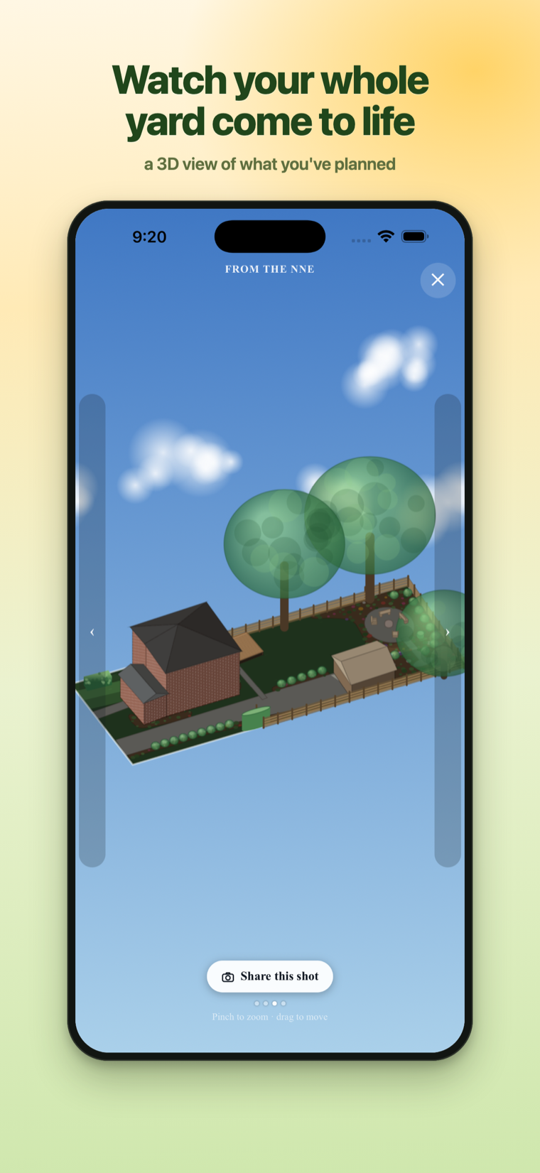 A 3D view of the whole mapped yard
